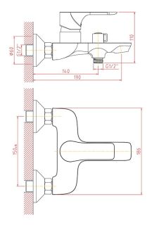 Душевая система Orange Aristo M19-944w, белый